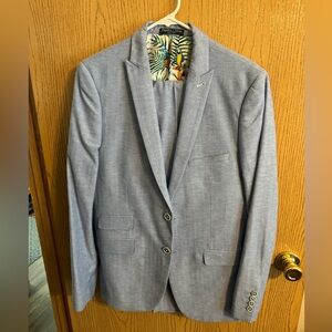 Paisley and Gray tropical suit set, jacket-36R, slim fit, pants, W30/32L, used